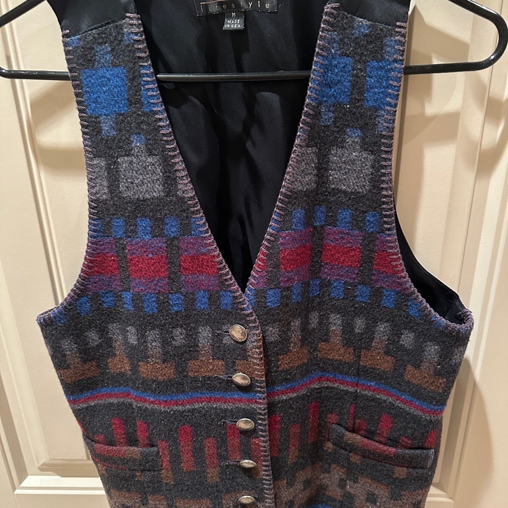 For Style Multicolor Wool Vest